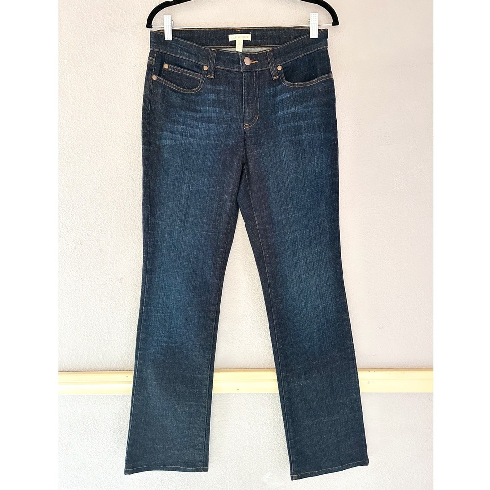 Eileen Fisher Womens Organic Cotton Boot Cut Jeans Dark Wash Size 6 - Picture 2 of 5